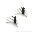 2.54mm 핀 헤더 단일 행 직각 4p